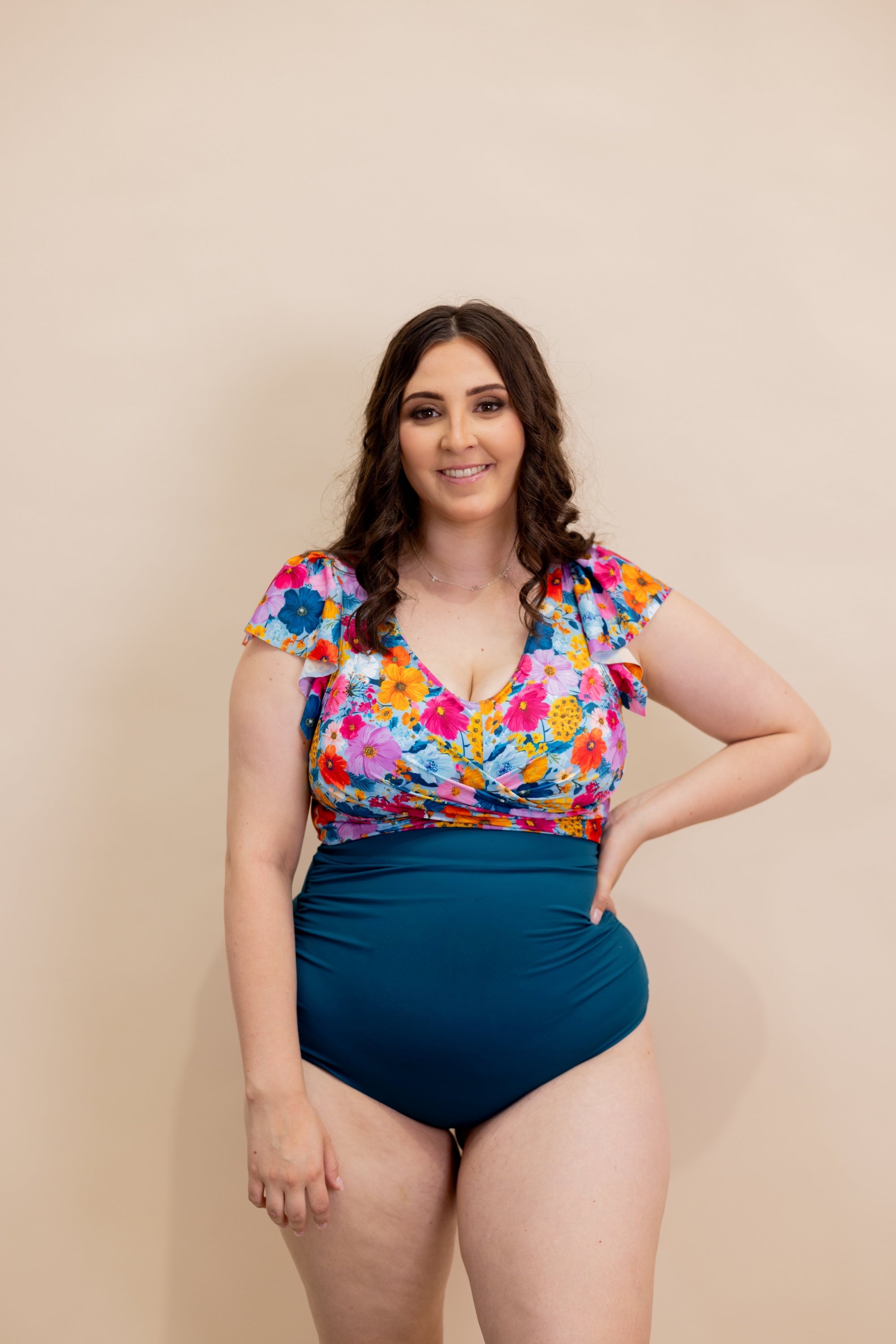 Ruth One Piece | Flattering Floral Swimwear for Mums