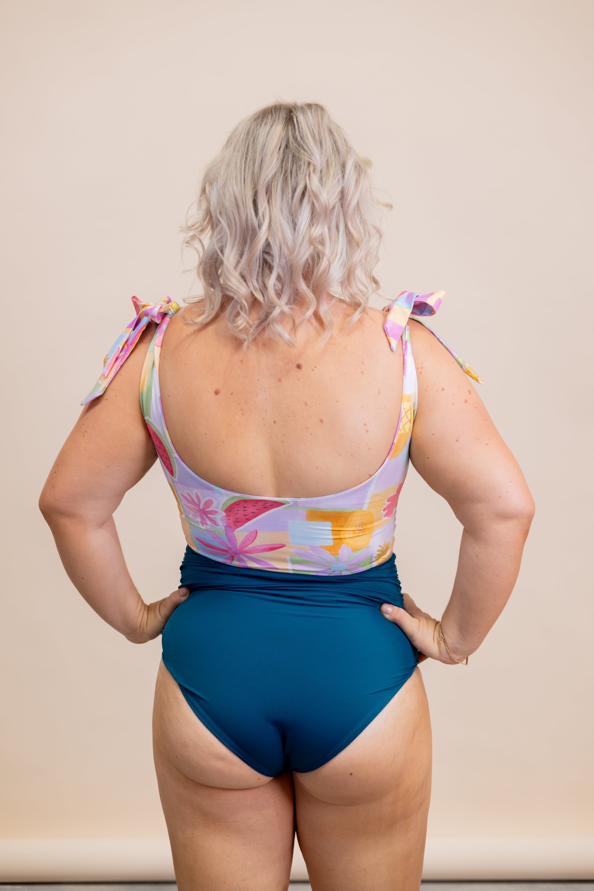 Rosa Bottoms in Emerald Green | High Waisted Swimwear